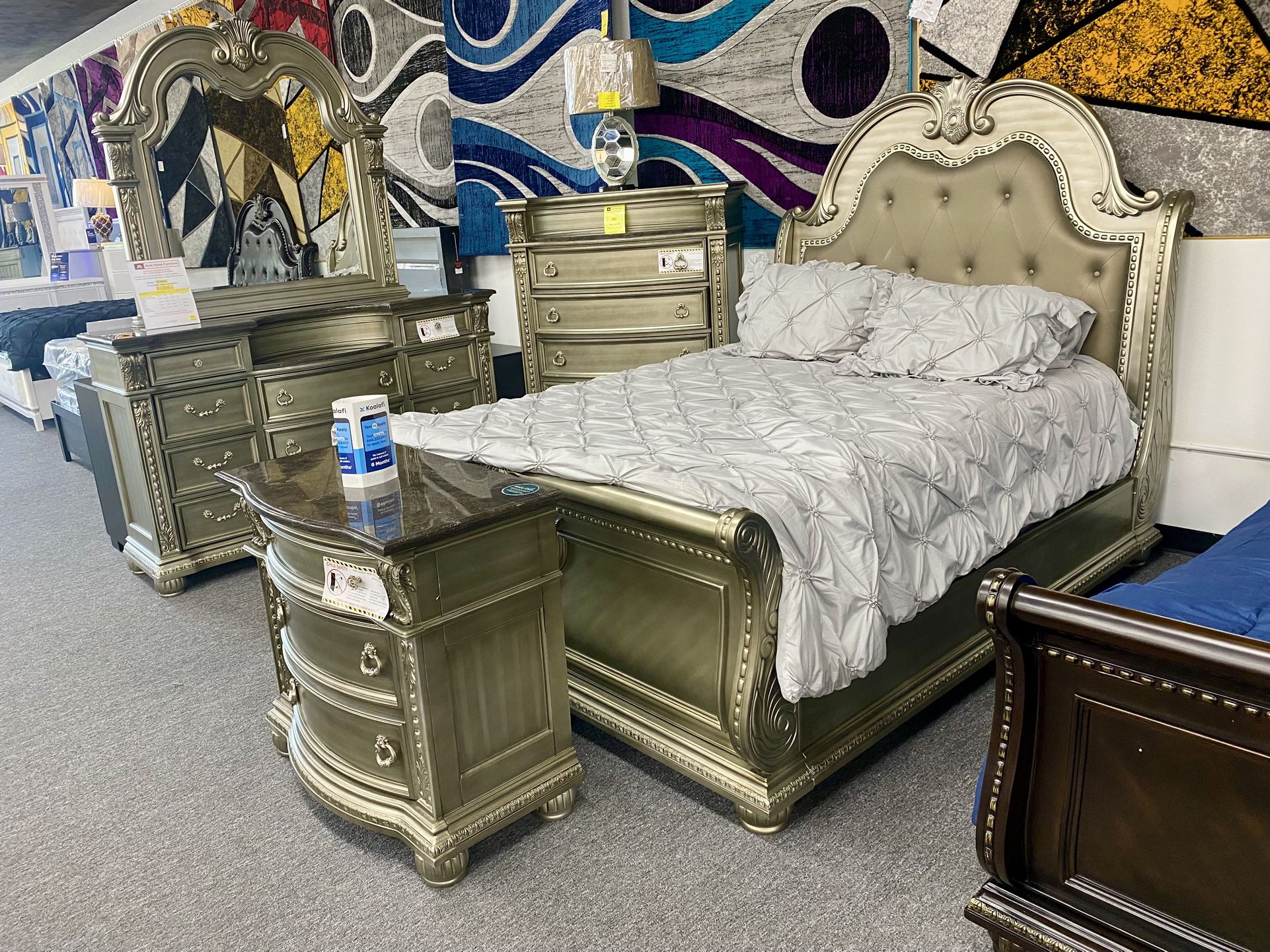 Queen size bed frame set $1,999