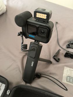 GoPro Action Camera with Grip and Accessories