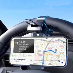 Kolasels Steering Wheel Phone Holder With Large Metal Clip