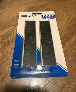 PNY Performance 16GB (2x8GB) DDR5 RAM 5600MHz (PC5-44800) - CL46, 1.1V - Compatible with 5200MHz, 4800MHz - Desktop Memory Kit - MD16GK2D-TB PN