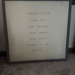 Cute Framed Wall Sign / Decor