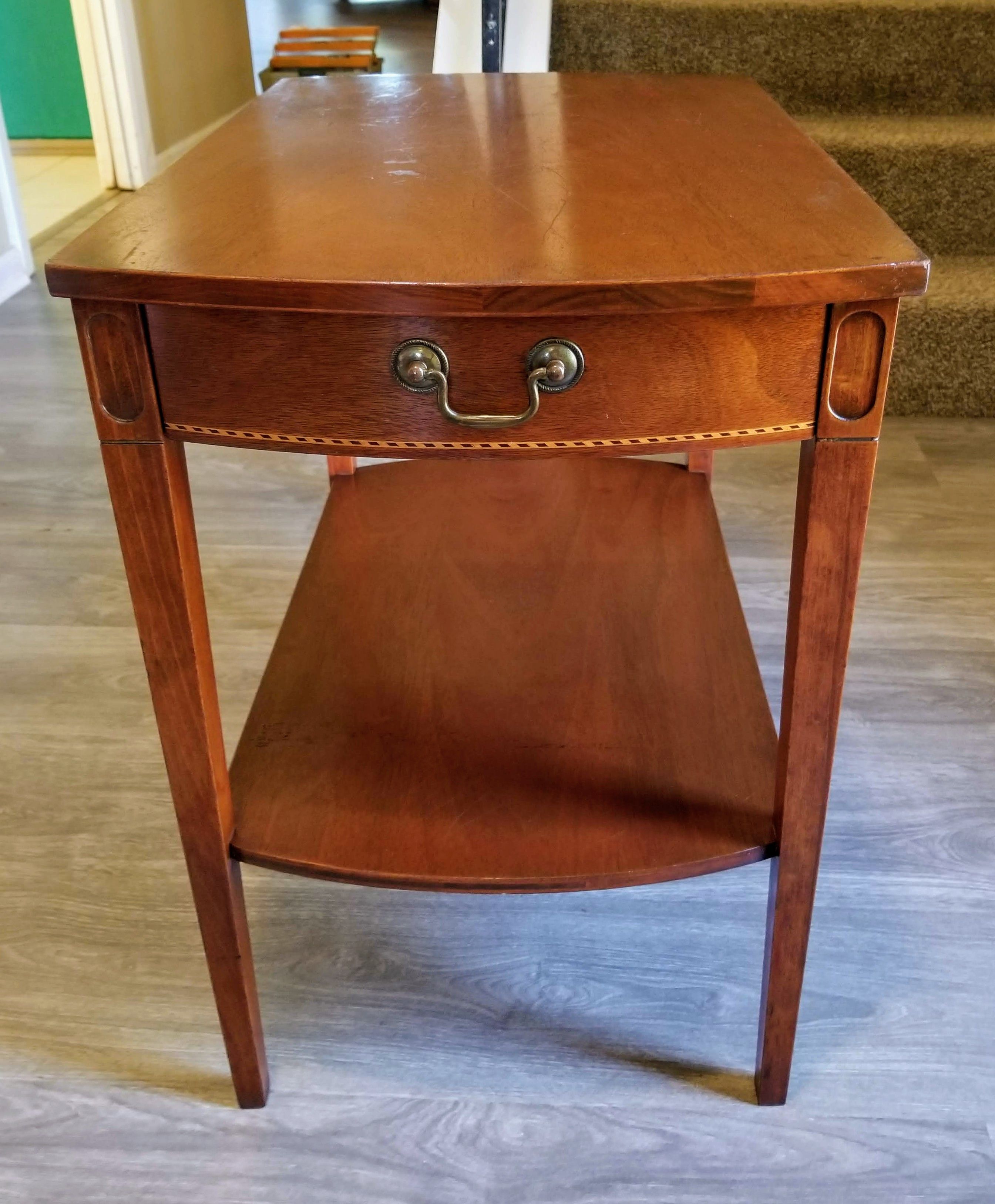 Vintage Mid-Century Mersman 7489 Side Table End Table Coffee Table with shelf and one drawer