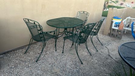 All metal patio set