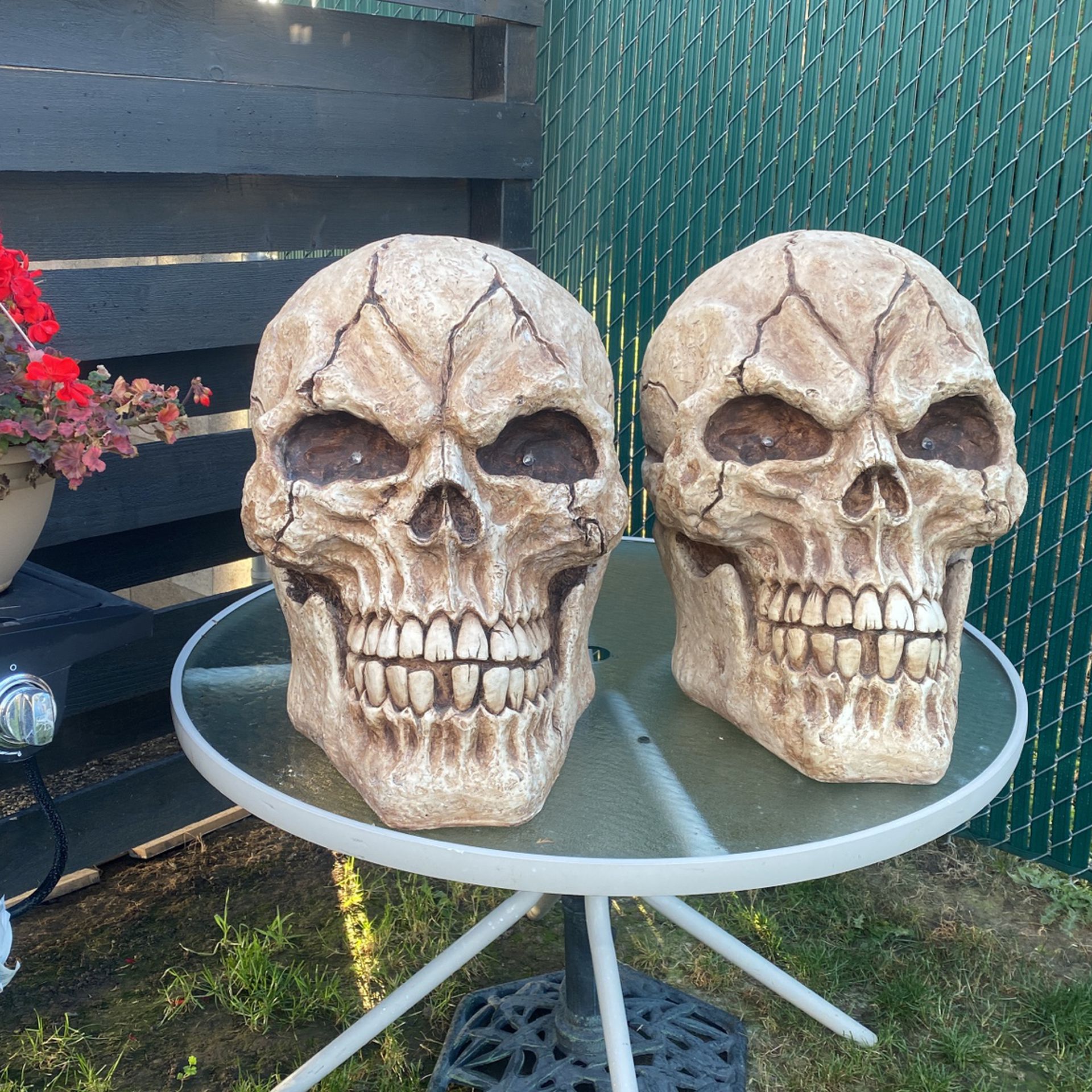 Two Skull Heads, Both Work Motion Sensor 