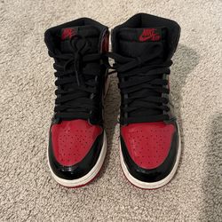 Air Jordan 1 Retro High OG Grade school size 6.5 2021 Paten Bred with box