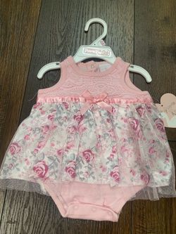 New girls pink dress size 0/3 months by Princess rose #8