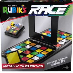 Rubik's Race, Metallic Edition Classic Fast-Paced Puzzle Strategy Sequence Two Player Board Game, for Kids and Adults Ages 7 and up, Multicolor #C1039