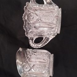 Glass Sugar And Cream Set