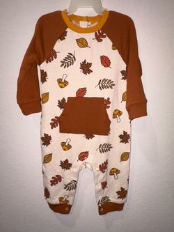 New Fall Leaves Baby Romper 6/9 Months