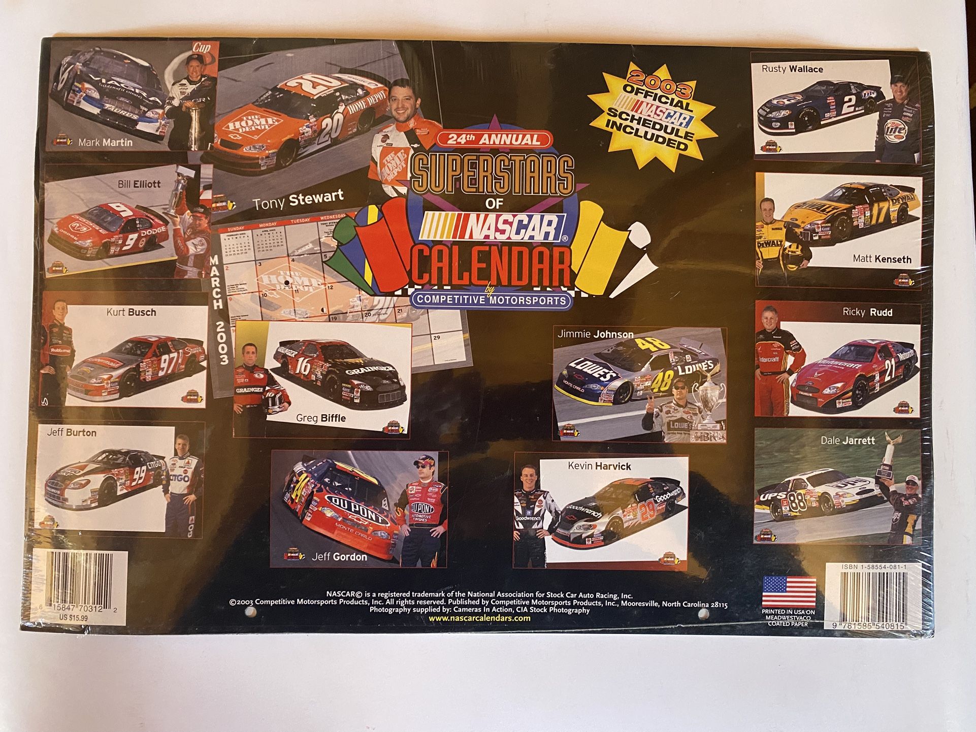 NASCAR Calendars 2002 2003
