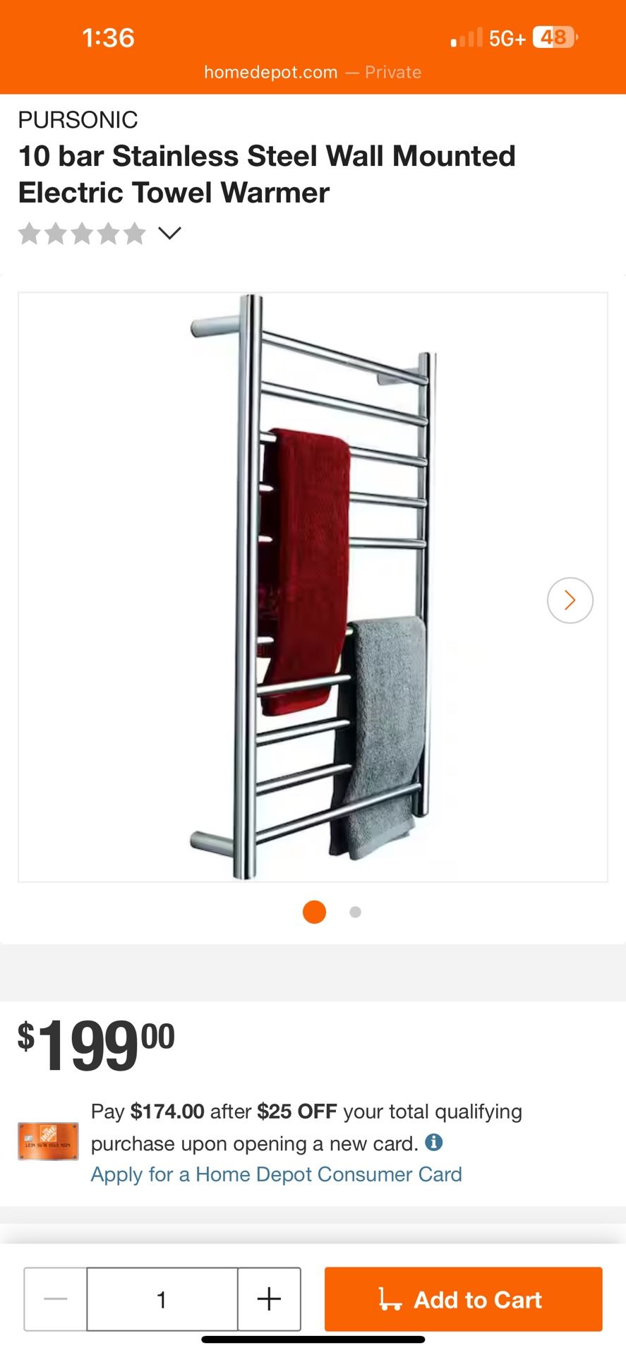 Set Of 2 Towel Warmers