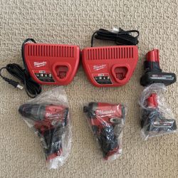 NEW Milwaukee M12 FUEL 5-Piece Lot - Genuine Home Depot / Never Used