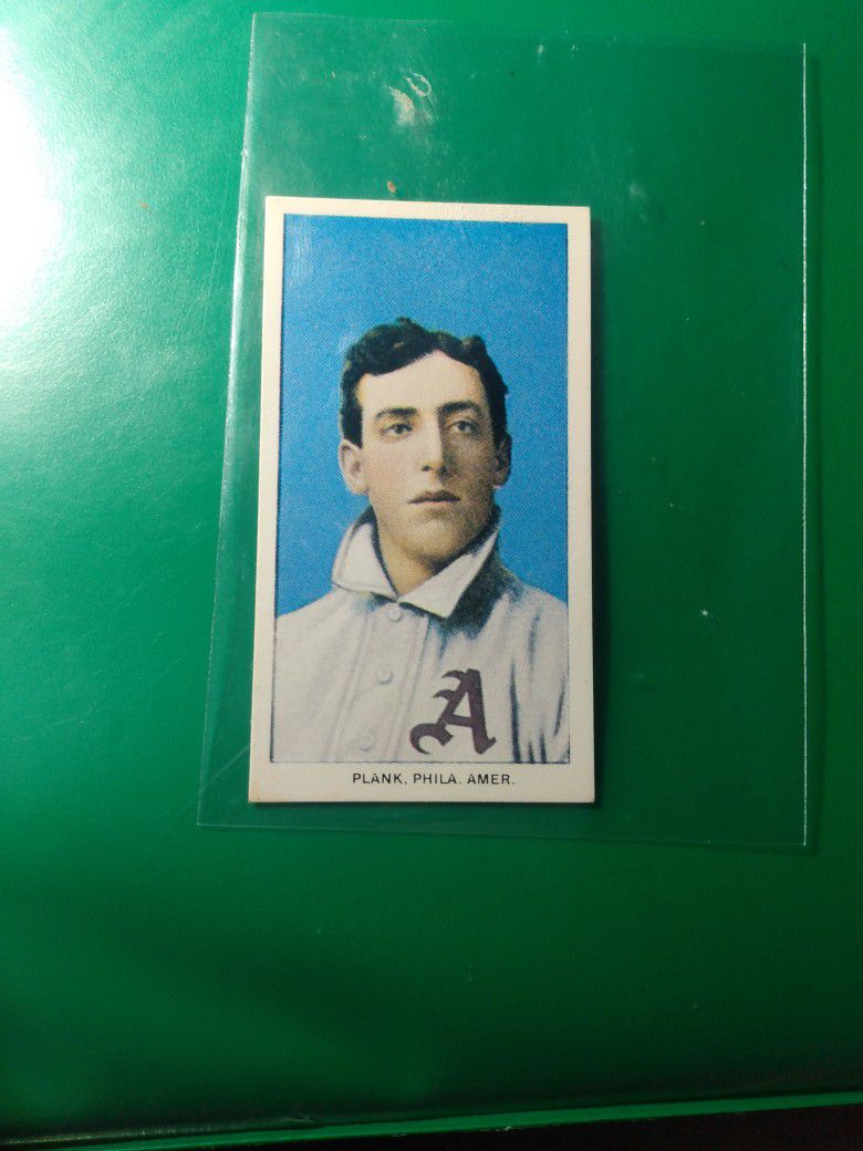 Eddie Plank 1910 Tobacco Card With Red Back Reprint 