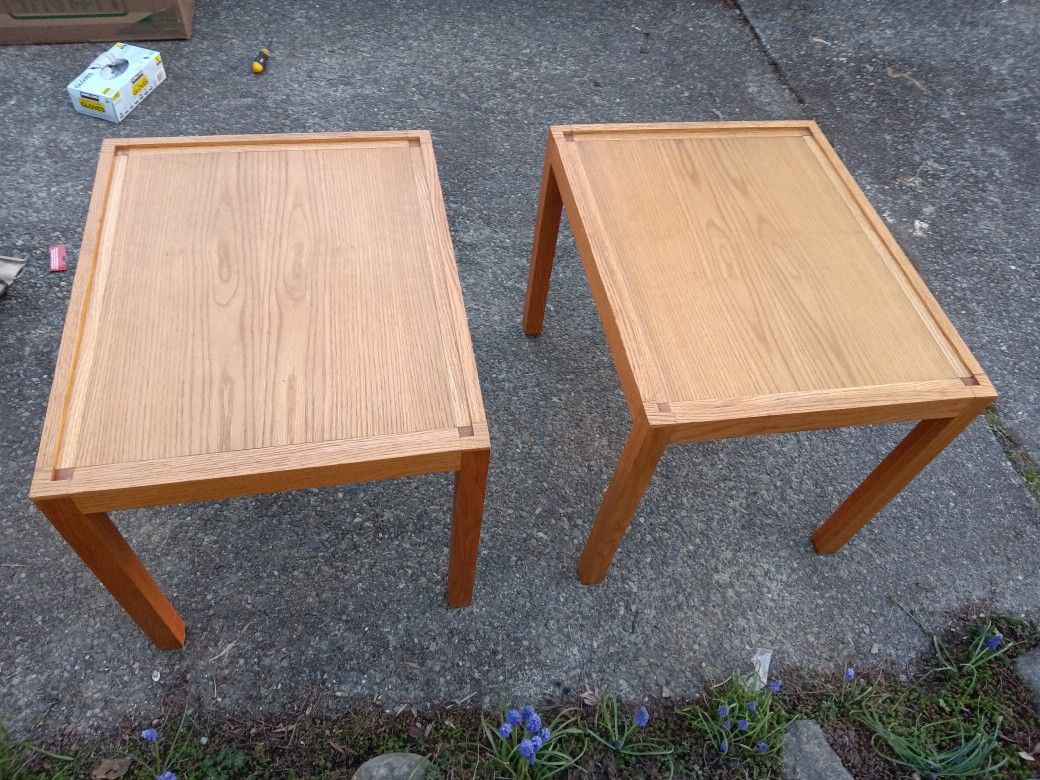 Mid Century End Table Pair