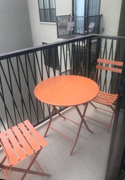 Outdoor cafe seats