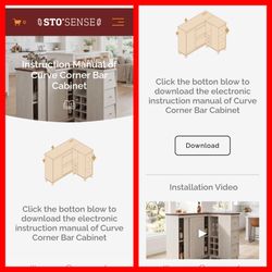 Stosense Curve Corner Bar Cabinet