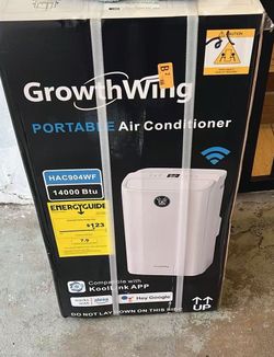 New in box 14,000 BTU Smart WiFi Portable Air Conditioner, Cools up to 700 Sq.Ft, Auto-Evaporation, 3-in-1 Modes, Voice & Remote Control, Quiet Operat