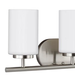 3-3 Brushed Nickel In-Box Light Bathroom Vanity Lights