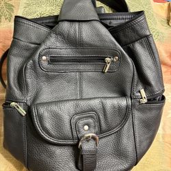 Faux Leather Black Purse
