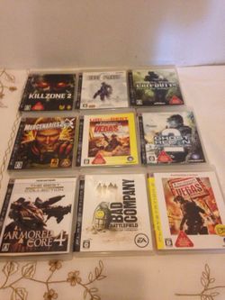 9 PS3 games , Japan import , like new condition