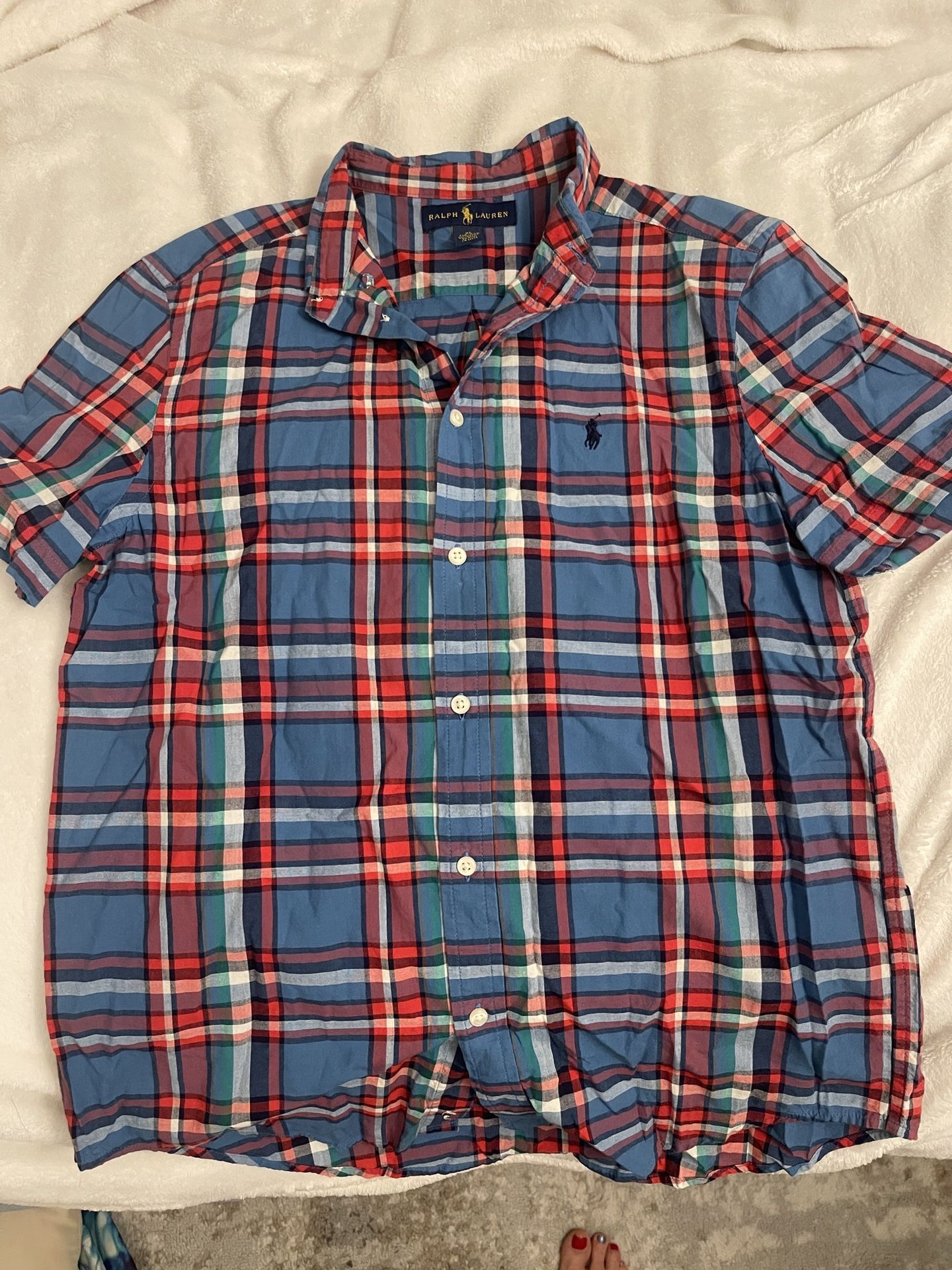 Ralph Lauren Polo Button Up Plaid Shirt
