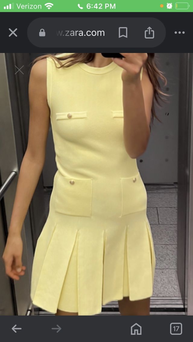 Zara Yellow Mini Dress