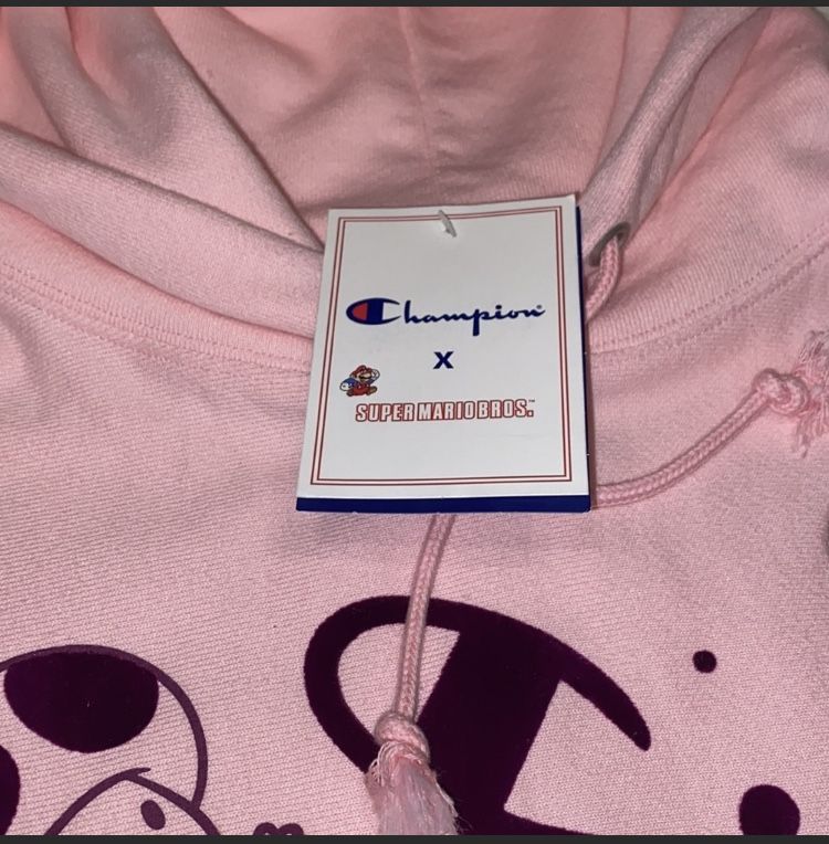 Reverse Weave Hoodie Champion Mario Hoodie Purple CHAMPION X SUPER