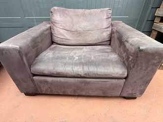Four Hands brown suede club / living room chair