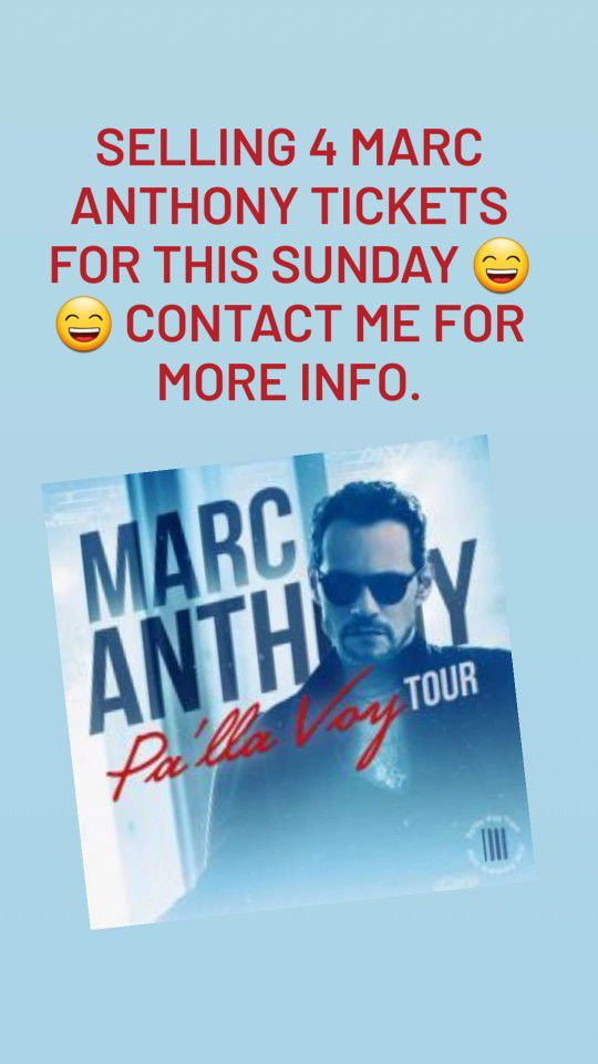 Marc Anthony Tickets For This Sunday
