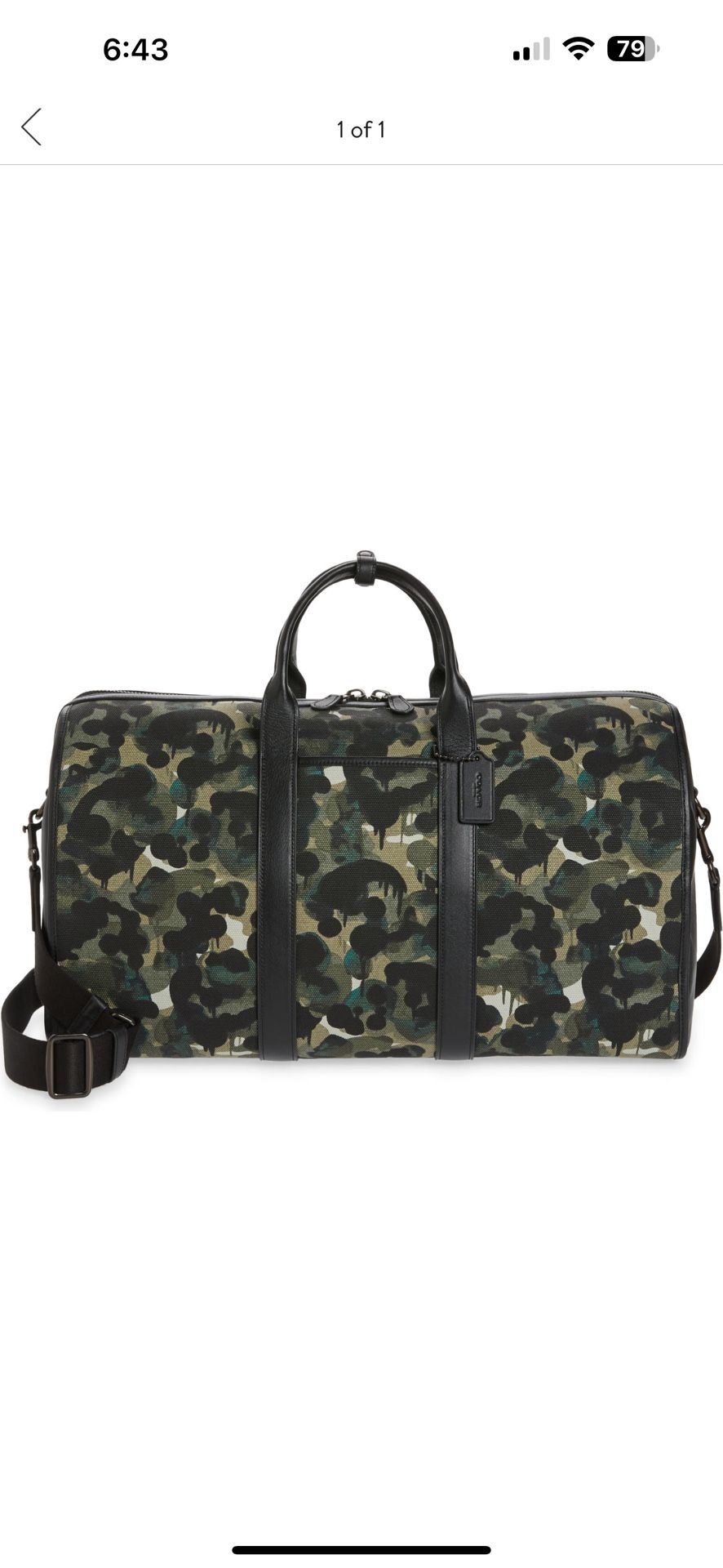 COACH Gotham Camo Duffle Bag