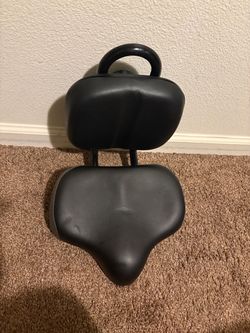 Comfort wide bike seat with backrest
