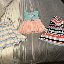 3 LIKE NEW GIRS SIZE 6 SUMMER DRESSES