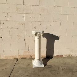 4 Pack White Height Adjustable Empirical Roman Inspired Pedestal Column Plant Stand
