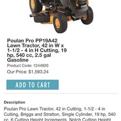 Lawn Mower Poulon Pro