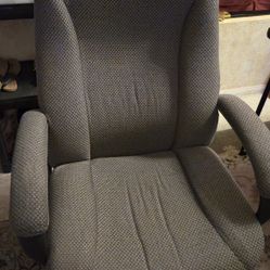 Office Chair Grey Cushioned 