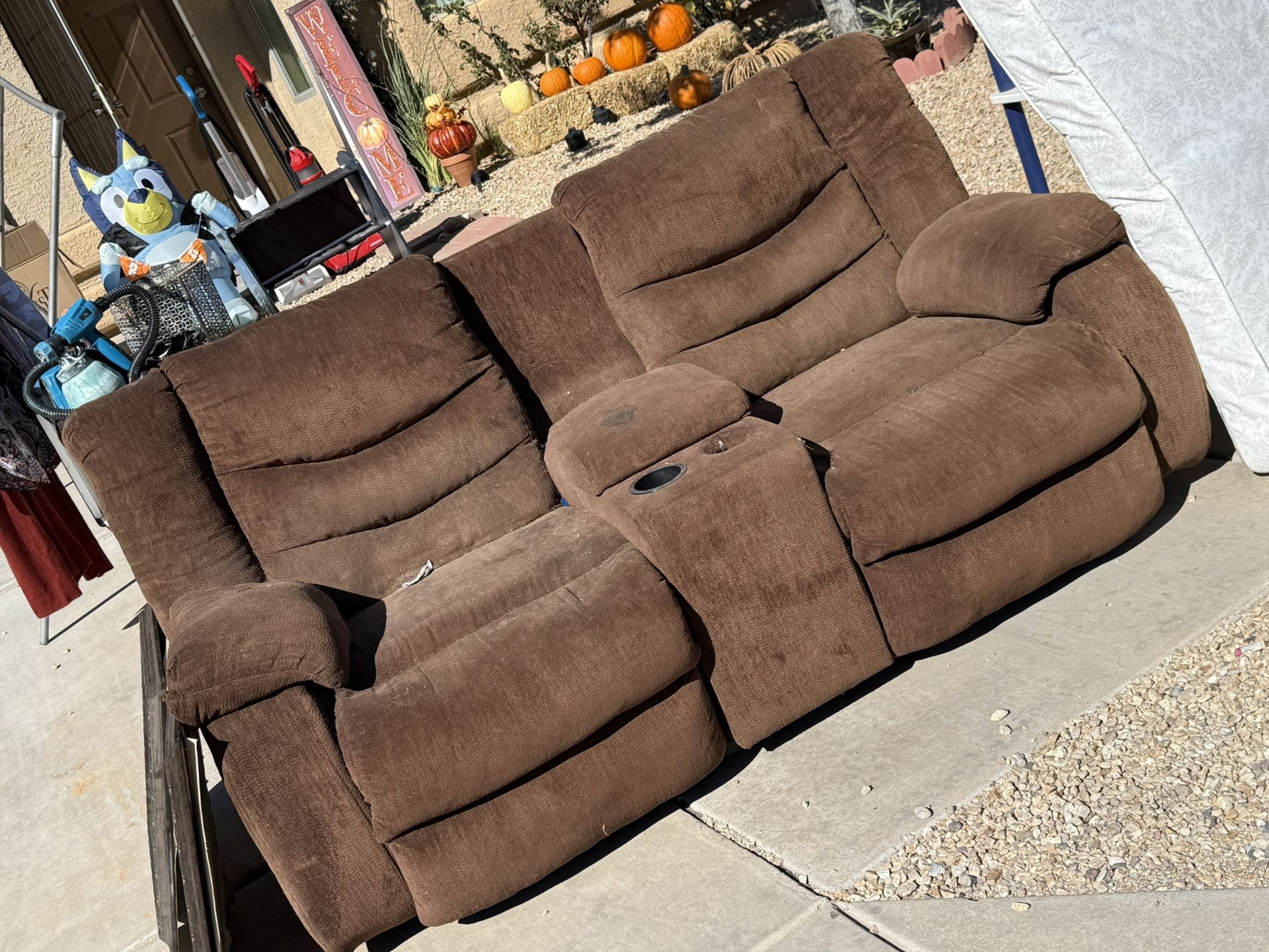 Recliner Sofa With Cup Holders