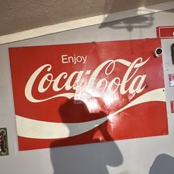 Metal Cola Heavy Duty Old Sign 