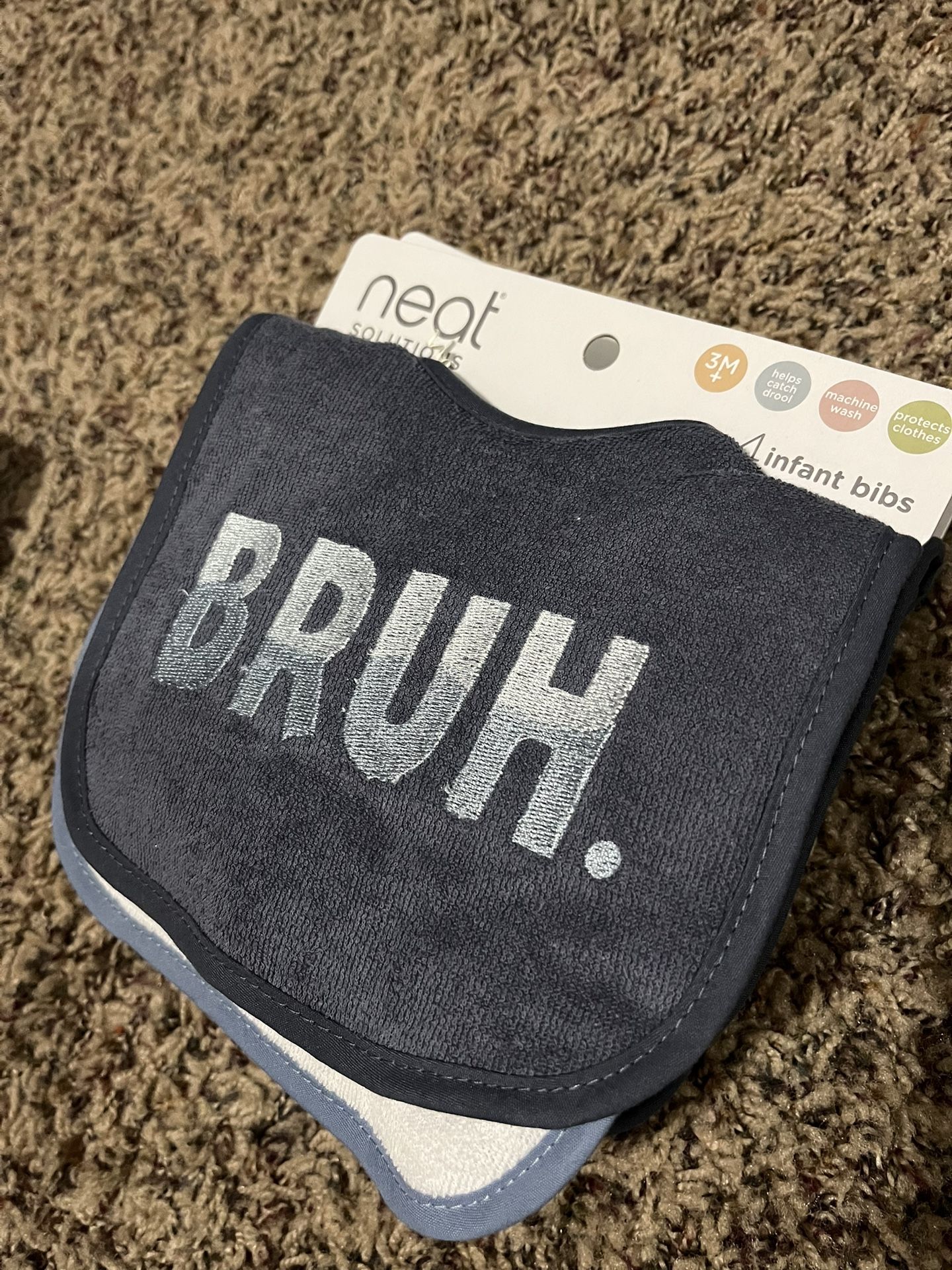Neat Solutions; Infant Boy 4 Pack Bibs