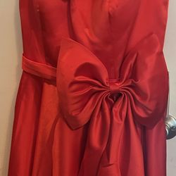 Red Satin Dress 