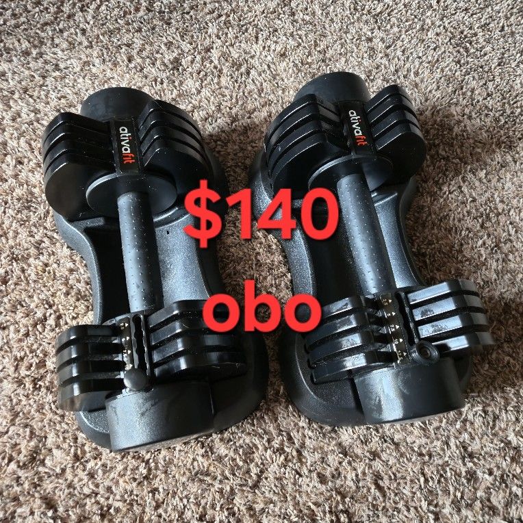 Ativafit Pair Adjustable Dumbbell Set