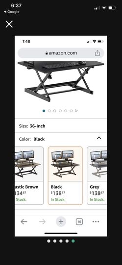 SHW 36-Inch Height Adjustable Standing Desk Sit to Stand Riser Converter Workstation, Black Retail $138 Plus Taxes And Shipping My Price Is Only 