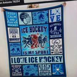Ice Hockey is My Sport- Couch Blanket 50” x 60”