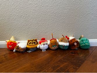 Group of squishmallows and squishmallow-like Disney