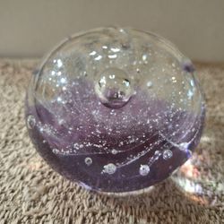 VINTAGE ART GLASS SPHERE - UNIVERSE GALAXY 
