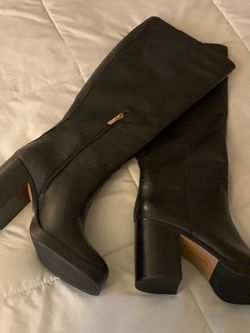 Women’s high heel leather boots