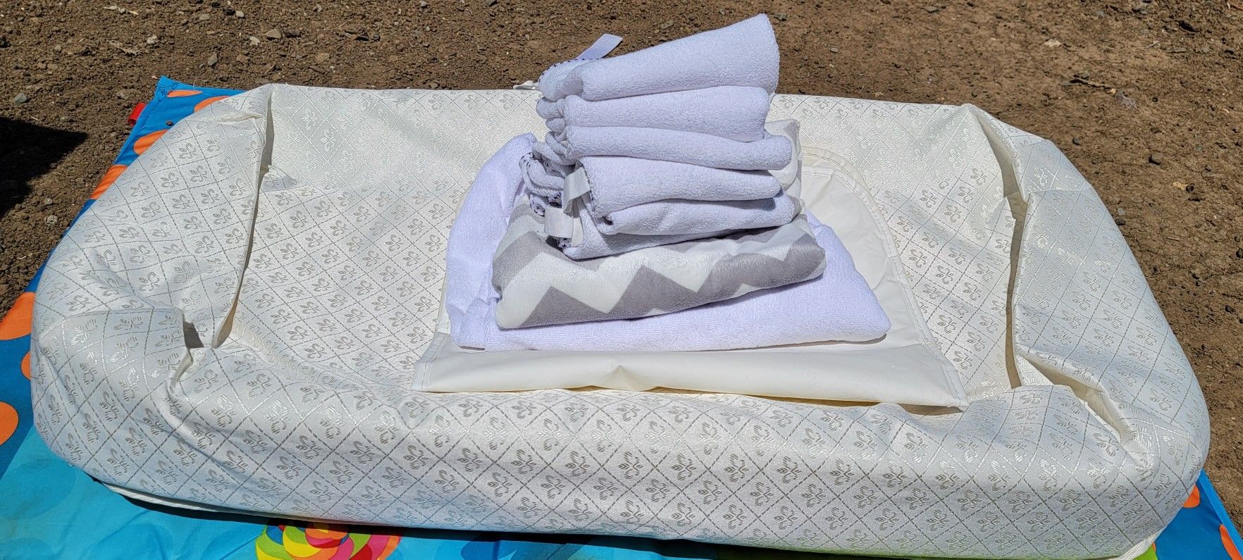 Organic Contoured Changing Pad for Changing Table  W/ cover, sheet and liners