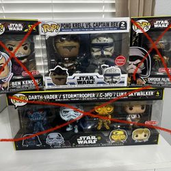 Various Star Wars Funko Pops
