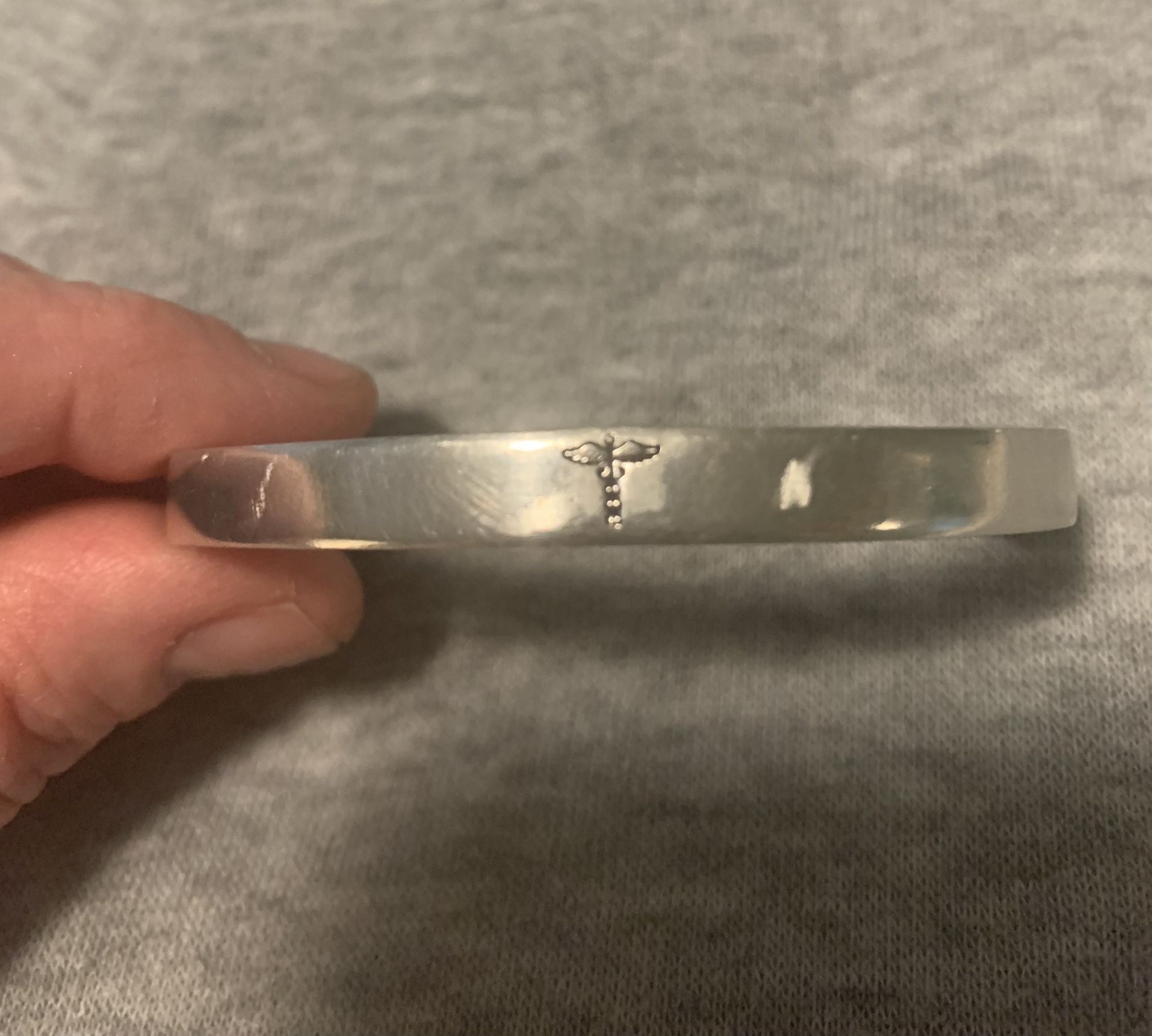 Silver Medical ID Bracelet-warfarin