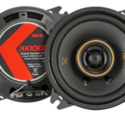 Kicker 51KSC404 KS-Series 4" Coaxial Speakers with .5" tweeters, 4-Ohm, Pair