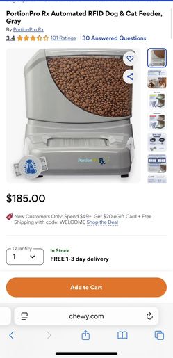 Portion Pro Rx Automatic Dog/cat Feeder